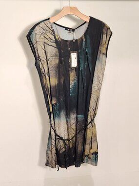 NWT Unusual YEST Dress Tree Silhouettes Drop Waist Womens Size 6